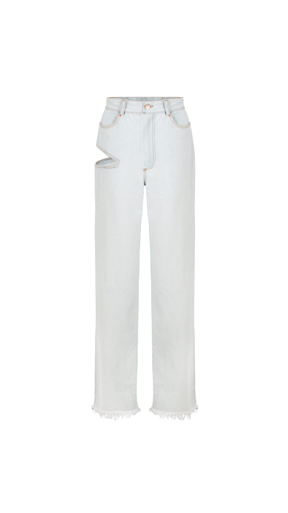 CUTOUT JEANS light gray