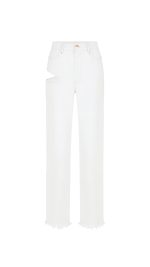 CUTOUT JEANS WHITE