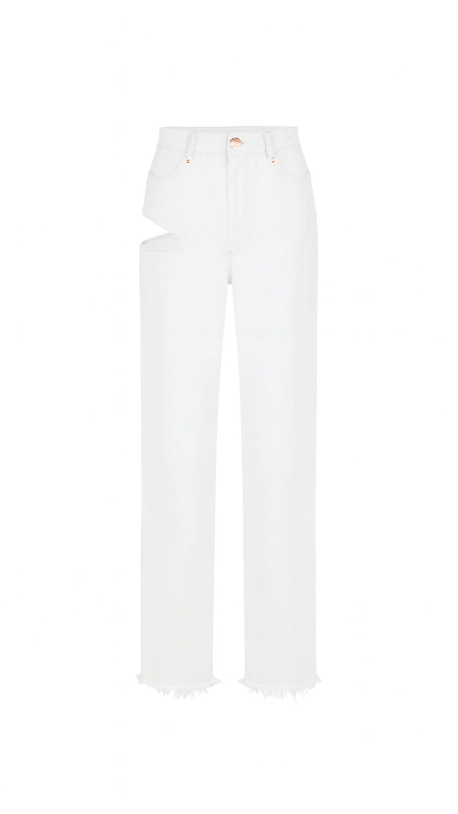 CUTOUT JEANS WHITE