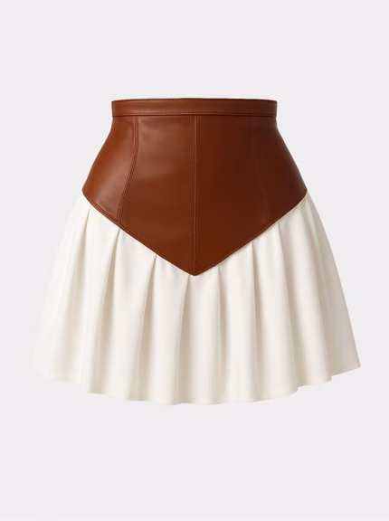 SKIRT LEATHER TAN