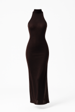 DRESS VISCOSE BROWN