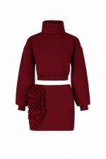KNITTED SUIT BORDO