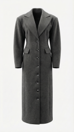 Wool-Cashmere Coat Grey