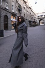 Wool-Cashmere Coat Grey