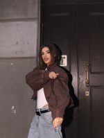 Suede Bomber Jacket Dark Brown - Зображення 5