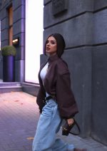 Suede Bomber Jacket Dark Brown - Зображення 8