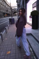 Suede Bomber Jacket Dark Brown - Зображення 10