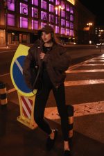 Suede Oversized Bomber Jacket Dark Brown - Зображення 4