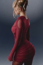 DRESS MESH BORDO - Зображення 5