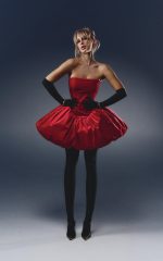 Bubble-Skirt Mini Dress - Зображення 3