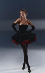 Corset Mini Dress with Roses - Зображення 3