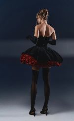 Corset Mini Dress with Roses - Зображення 5